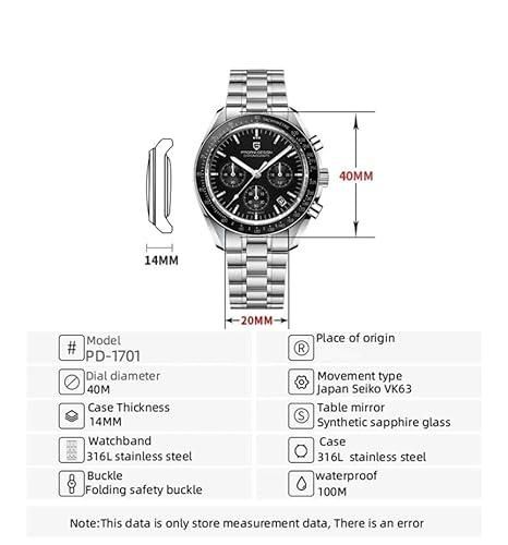 Pagani PD- YS008 Men's 100M Chronography Watch